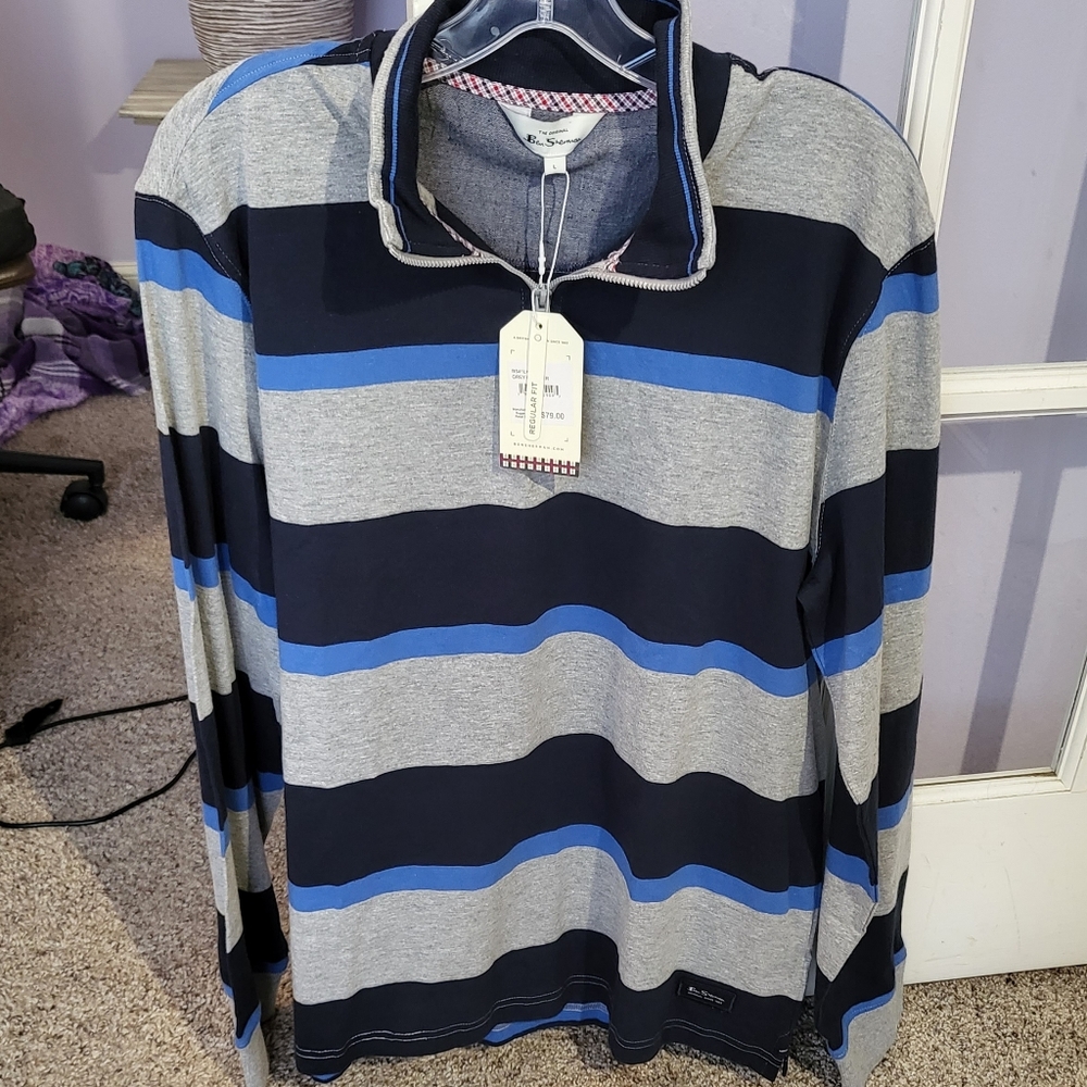 NWT Men's Ben Sherman Zip up pullover L
